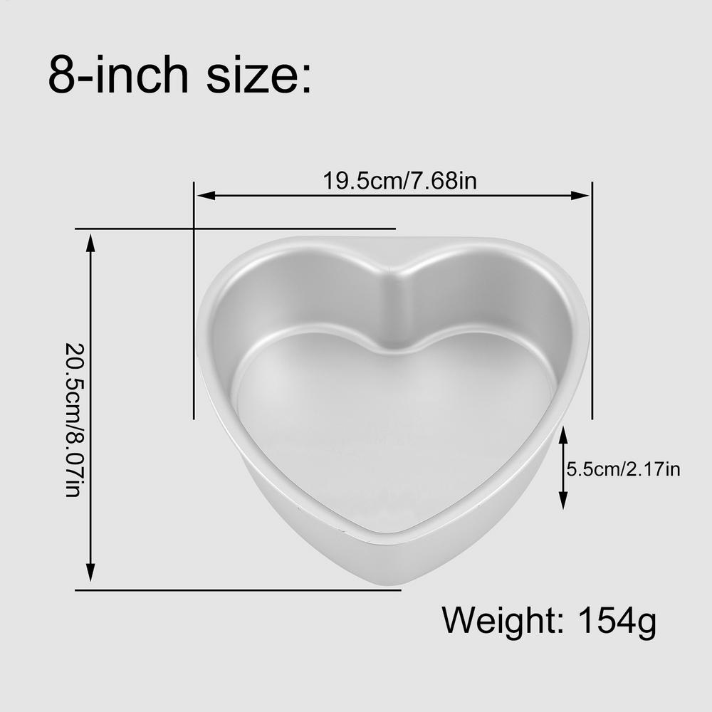 Heart Cake Pan 8 Inch Nonstick Heart Shaped Cake Pan Removable Bottom Deep Mold for Cheesecake Muffin Dessert Valentines