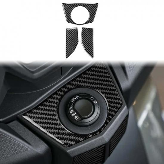 1PC Carbon Fiber Front Ignition Lock Cap Trim for BMW C400GT -