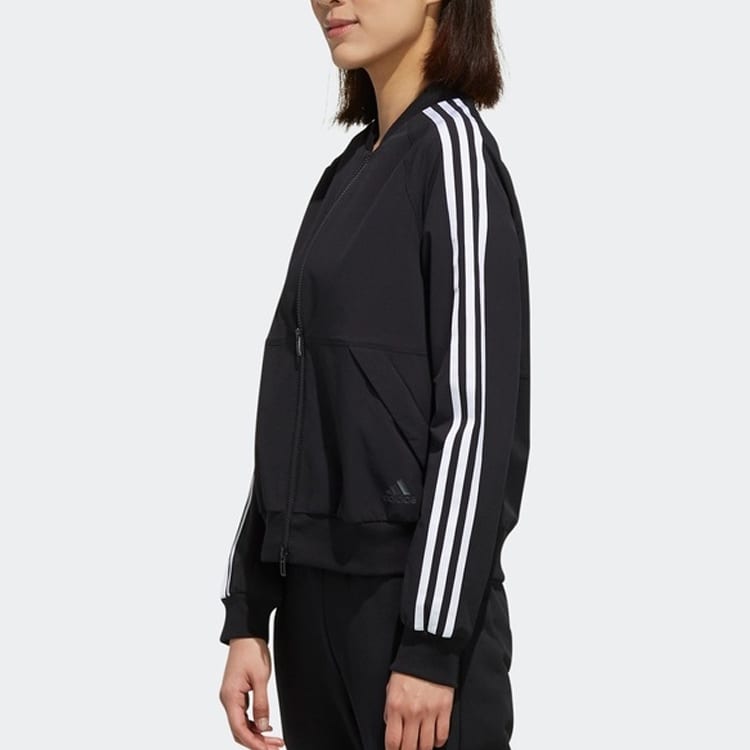 Adidas Jackets Women's Black Baseball Collar Moderate Other FK3511