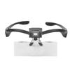 Eyeglass Type Headband Magnifier with 5 Lens LED Lamp for Eyelashes Extension Use