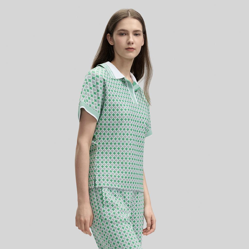 New FILA Polo Shirts Women's All Over Print F11W434111FZA