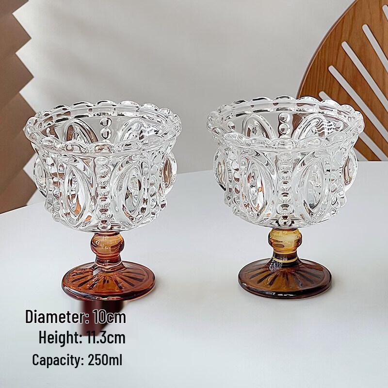ZISIZ French Vintage Embossed Champagne Flute