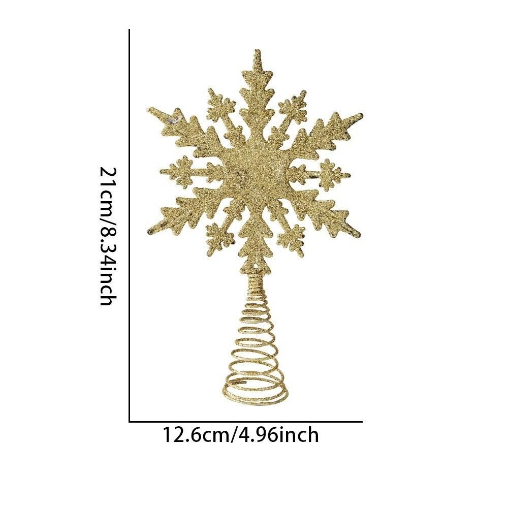3D Christmas Tree Top Snowflake Decoration Snowflake Xmas Props Christmas Tree Toppers Christmas