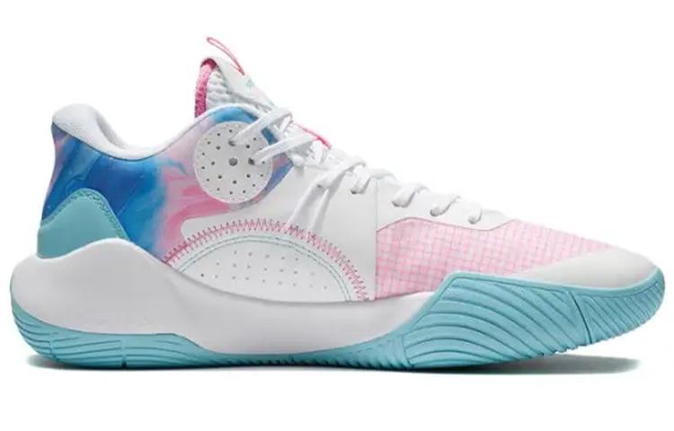 Li Ning Sonic 9 Team Cotton Candy Textile, Synthetic Leather Cushioning Breathable Rebound Low top Basketball Shoes ABPS023-1