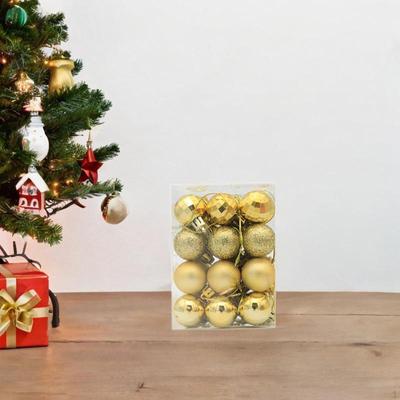 24 Christmas Ball Ornaments for Tree Decoration, Holiday Hanging Items