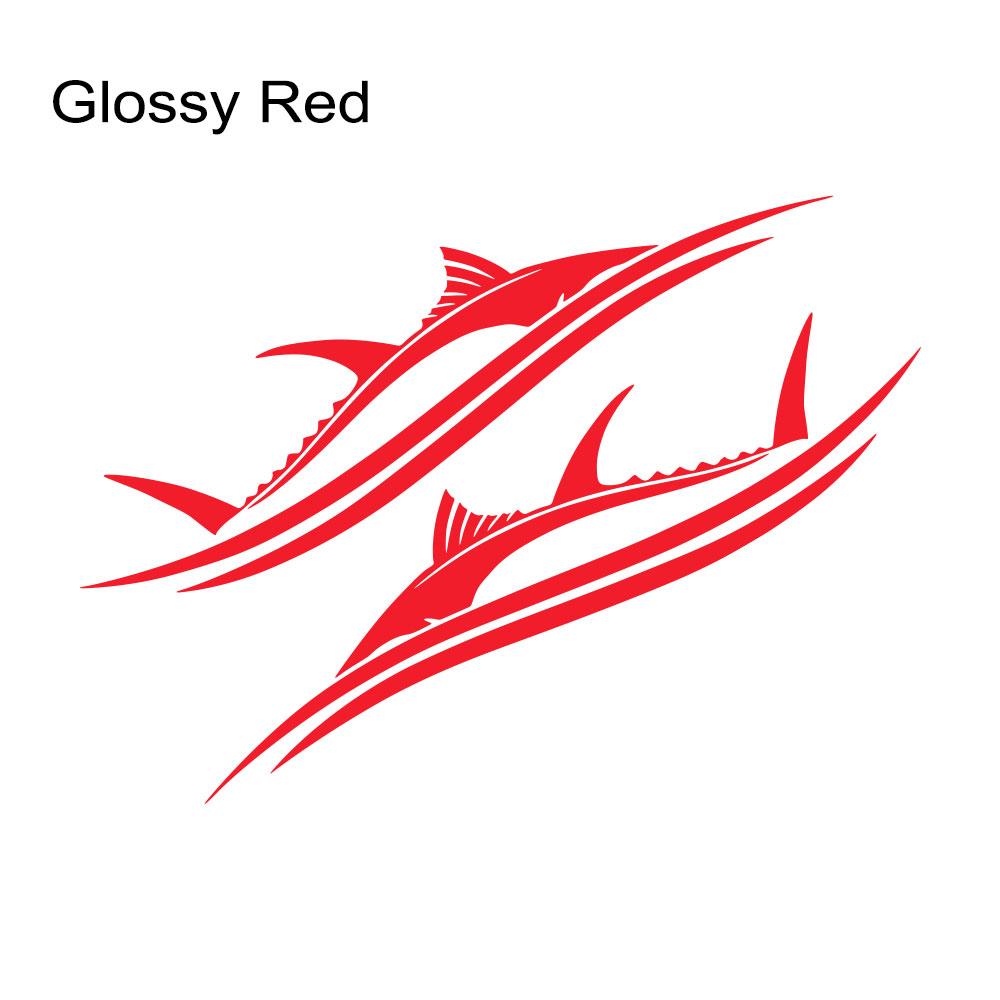2pcs/set Fish Stripes Style Car Decals for Vehicle Car Boat RV Campervan Caravan Motorhome Window Decorate Waterproof Vinyl