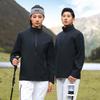 Unisex Spring/Autumn Stand Collar Windproof Jacket: Outdoor Casual Loose Fit with Logo Print