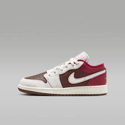 Jordan Air Jordan 1 Кожаные Низкие Детские Баскетбольные Кроссовки Экрю U 36.5