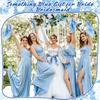 8 Pack Head Scarf Bachelorette Bandana 27X27" Blue White Satin Silk Square Headwear Bridal Headband Handkerchief Bach Part