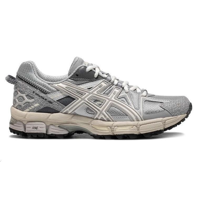 Asics Gel-Kahana 8 Silver Dark Grey Non-Slip Breathable Rebound Low-Top Casual Trail Running Shoes Women Sneaker Gray Brown 1012A978-028