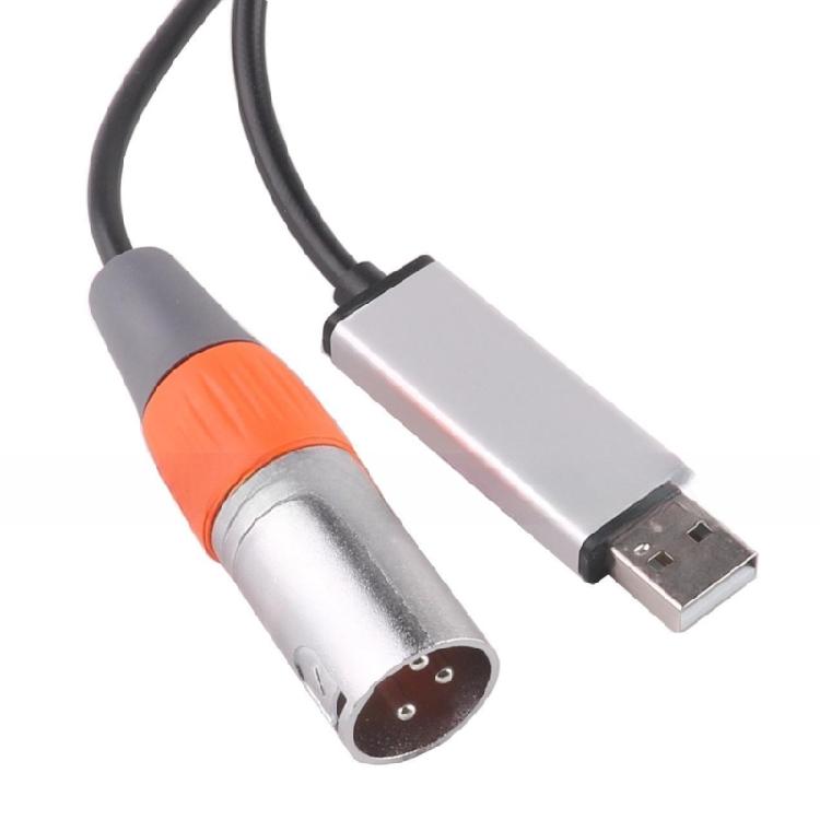 USB to RS485 3Pin Connection Cord Support QLC Control for Music Performers and Exhibition Lighting Control Cable
