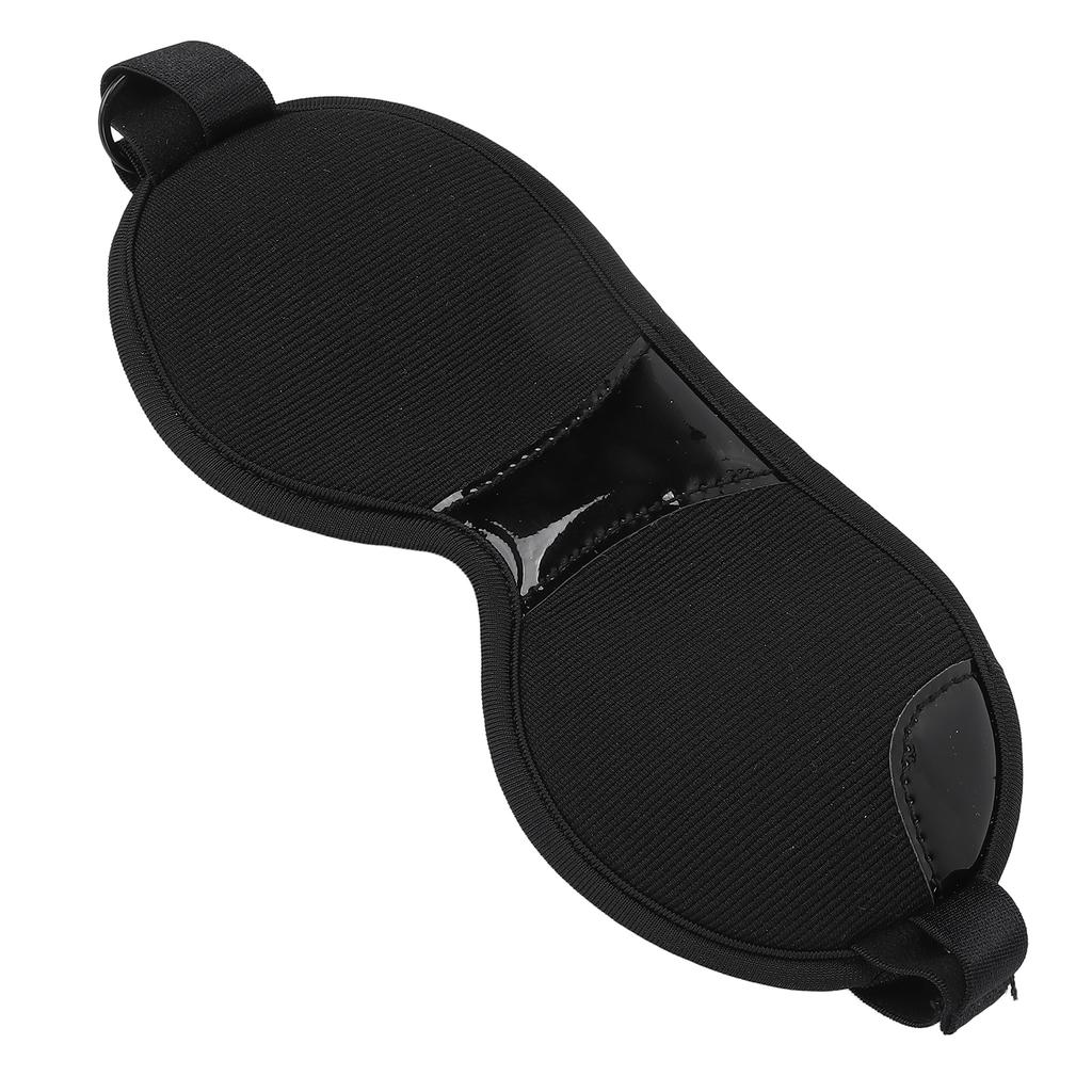 Magnetic Blindfold Improve Sleep Relieve Pressure Adjustable Strap 12 Magnets Stones Eye Shade Black