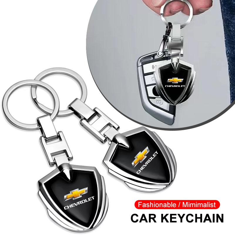 3D Metal Car Styling Keychain Key Chain Ring Key Holder Styling Car Accessories For Chevrolet Cruze Equinox Captiva Trax Malibu Tahoe Impala Sonic