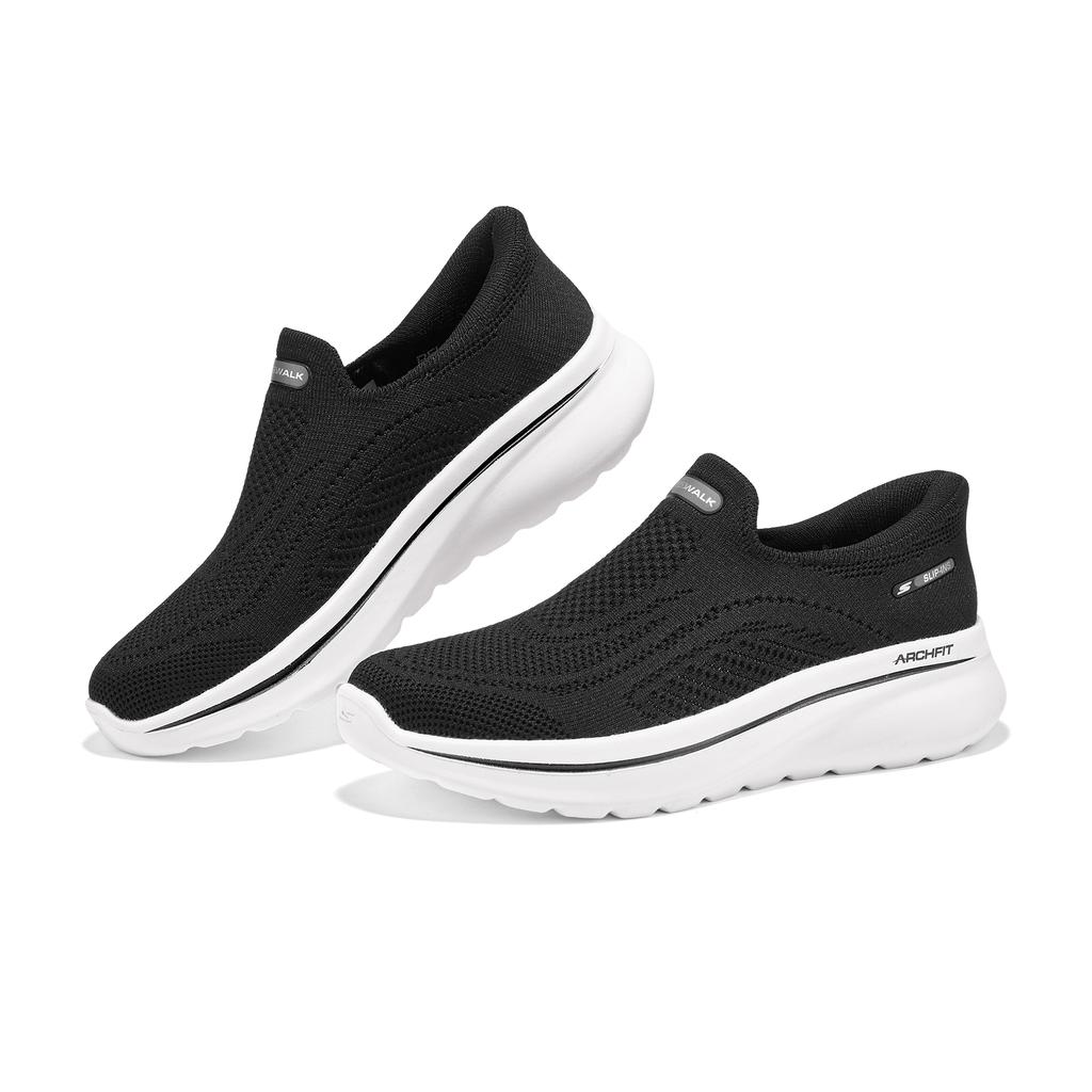 Skechers Relaxed Fit Go Walk Arch Fit N-Joy - Arianne Comfortable Fashionable Versatile Low-Top Training Shoes Women sneaker Black 125843-BLK