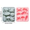 6 Cavity Tropical Beach Theme Silicone Mold Summer Animal Crab Shell Fondant Candy Chocolate Mould Diy Baking Accessories