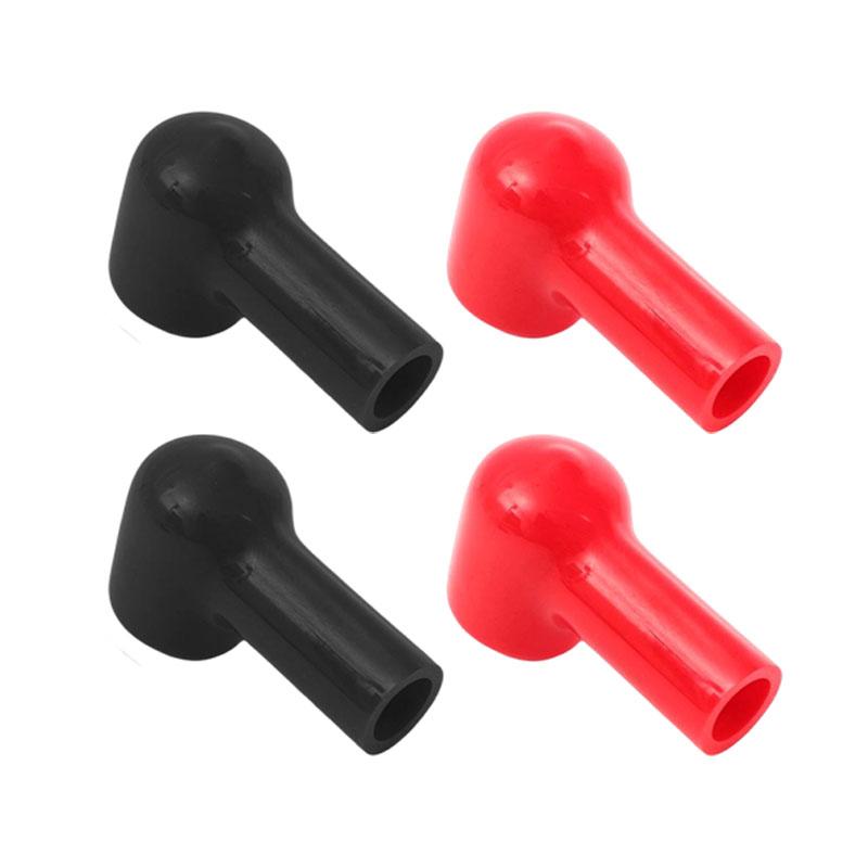 Auto Auto Accupool Afdekhoes Beschermkap PVC Flexibel Hoekig Beschermer Rood Zwart Positief Negatief Isolatiekap RV Marine Boot Bevestiging