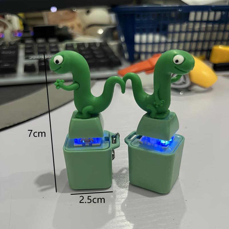 Interactive LED Light Lizard Keychain with Realistic Sounds for Educational and Fun Purposes