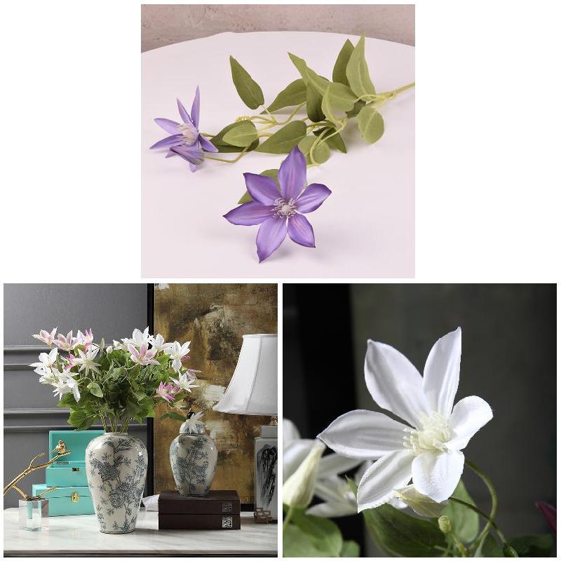 Buy Fake Wedding Flower Decoration 3 Party for Clematis Simulation