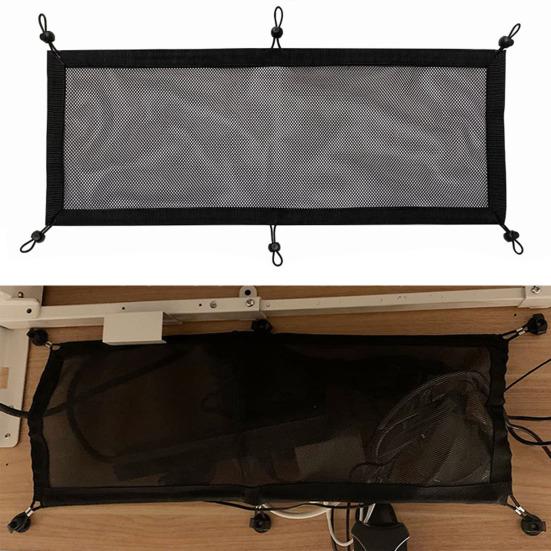 Cable Management Net Privacy Mesh Cord Manager Under-Desk Wire Net Large Capacity Easy To Install Cord Organizer Net Office Supplies