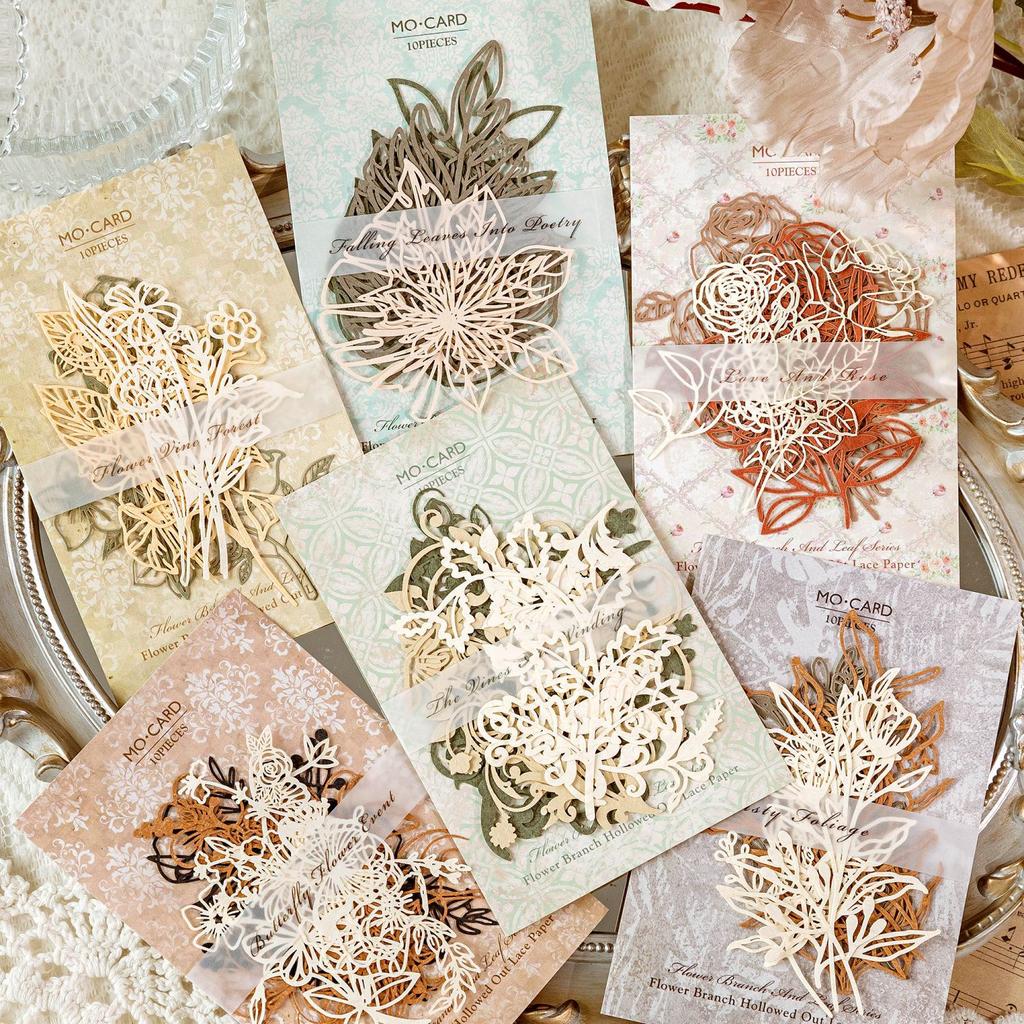 10 pcs leaves theme INS style stickers DIY collage decorative Scrapbooking Material handmade Diary Album Junk Journal Supplies