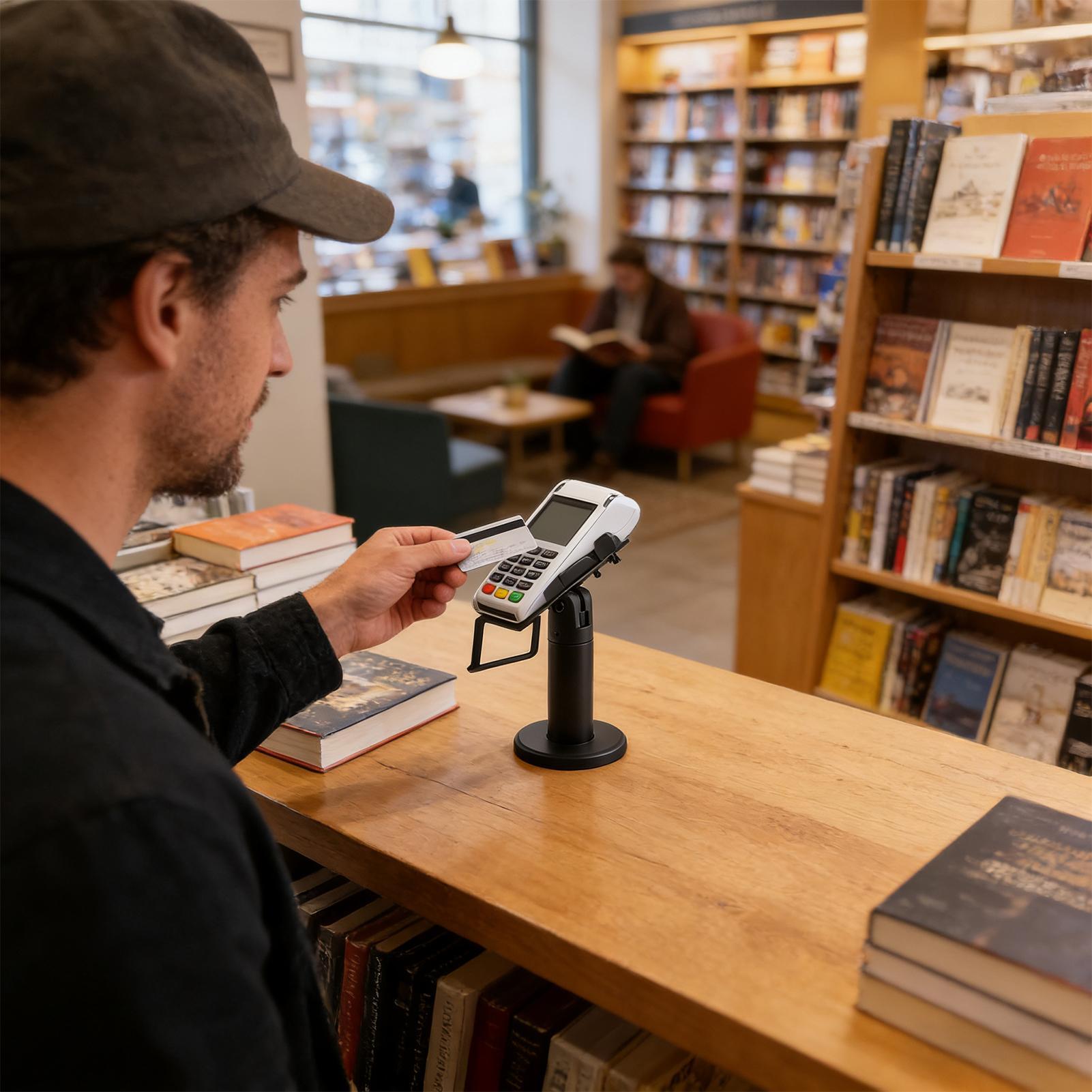 

POS Machine Stand 360-Degree Rotate Ergonomic Support Rack POS Stand Counter For Credit Card Reader Payment Terminal Supermarket China Mainland