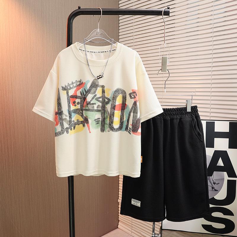 

Повседневный летний комплект из двух предметов с короткими рукавами для мальчиков 2024 150 (For 135cm-145cm) абрикосовый