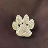 Paw Print Brooch for Women, Rhinestone Cat Dog Foot Pin, Sparkling Cubic Zirconia Badge for Coat Bag Hat, Teacher Pet Lover Gift