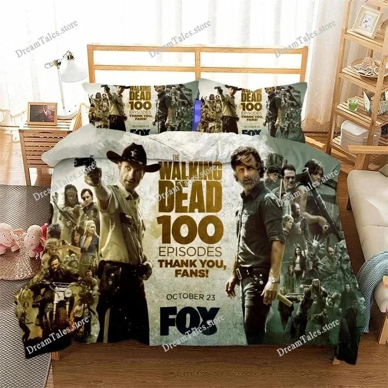 Duvet Cover The Walking Dead 3D Exquisite Anime Cartoon Digital Print Bedding Set Comforter Bed Youth Home Decor Boys Gift963