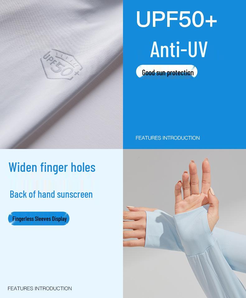 UPF50+ Ultradünne Eisseide Sonnenschutzjacke für Damen & Herren - Schlankmachend, Atmungsaktiv, UV-Schutz