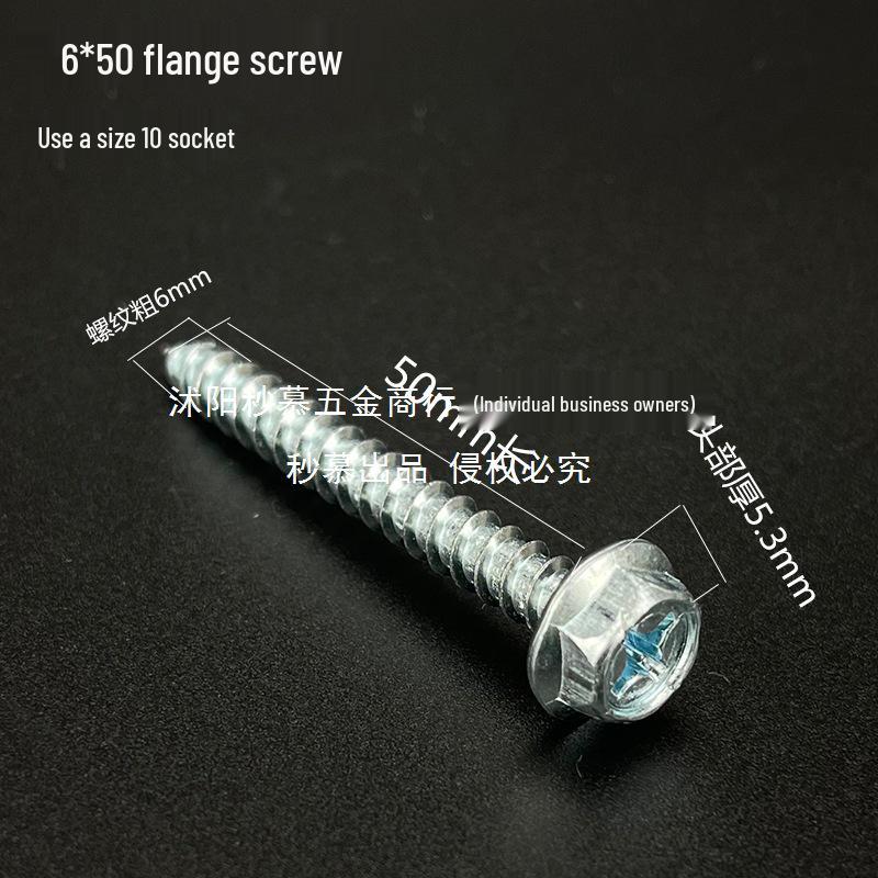 M456810 Phillips Self-Tapping Hex Flange Washbasin Screws