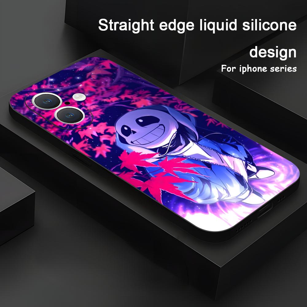 Popular Pixel Game Undertale Phone Case For iPhone 16 15 14 13 12 11 X XR XS 8 Plus Mini Pro Max Soft black Shockproof Cover