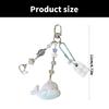 Cuteness Dolphin Beaded Keychain Unique Key Holder Acrylic and Alloy Texture Beaded Keyring for Stylish Youthful Women
