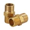 20 Pcs 18 BSP To 18 BSP External Thread Brass Pipe Hex Nipple Fitting Quick Adapter