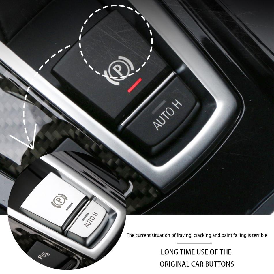 Chrome Car Button Covers Stickers Car Interior Accessories For BMW F10 F07 F06 F20 F30 F32 F01 F02 F25 F26 Car Styling Decors