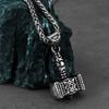 Viking Raytheon Hammer Stainless Steel Pendant Necklace Versatile Accessories Celtic Knot Men's Jewelry