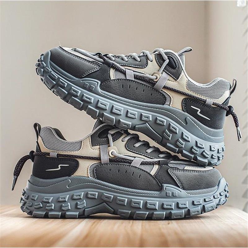 

Мужская обувь спортивная строительная износостойкая и прочная рабочая обувь с толстой подошвой для шин 44 серый