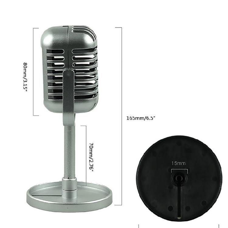 Klassisches Retro-Mikrofon-Requisit, Vintage-Mikrofon-Requisite, Modellständer
