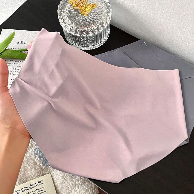 Solid Color Seamless Underwear Women's Summer Thin Cotton
