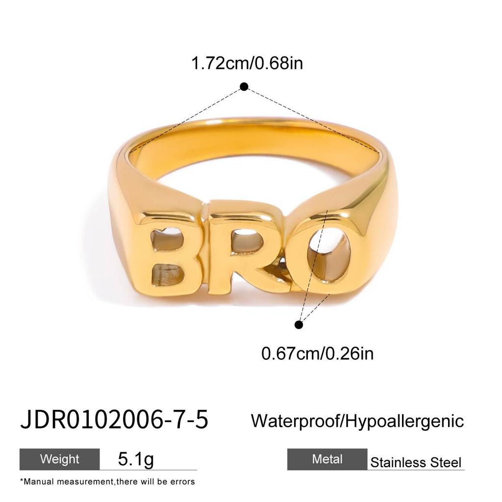 Letter ring titanium steel does not fade jewelry stainless steel rings explosion