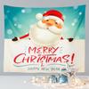 Merry Christmas Cute Santa Claus Tapestry Large Fabric Wall Tapestry Home Living Room Bedroom Background Decor Beach Blanket