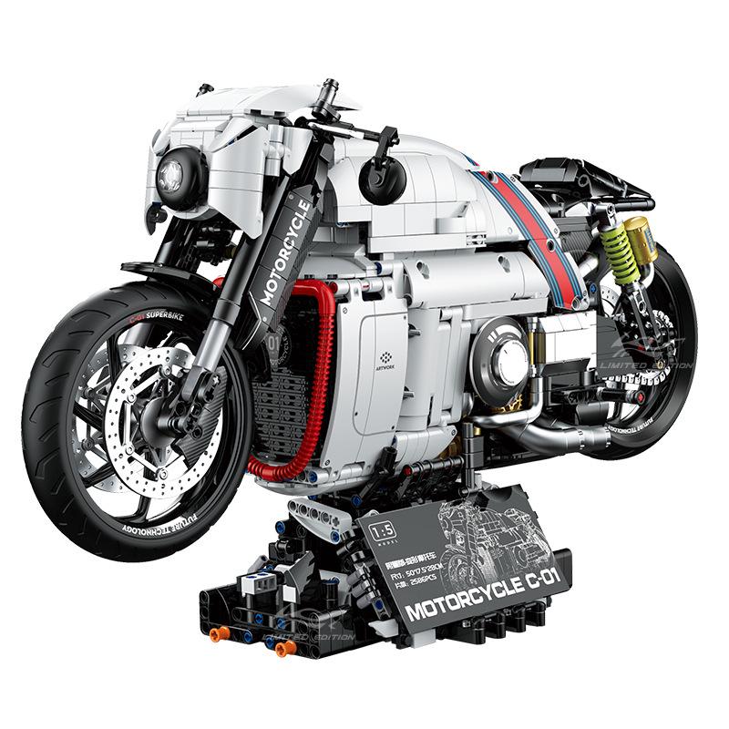 Guli 60520 C-01 Si 1:5 Motorcycle Mecha Variable Building Blocks for Advanced Builders