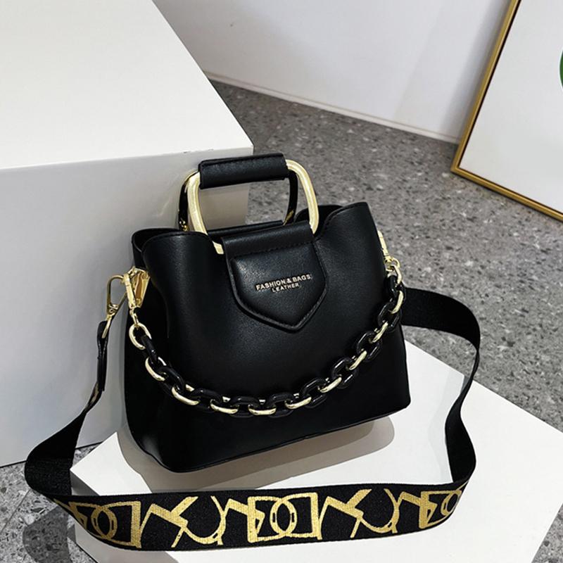 Fashion Crossbody Bucket Bag Trendy PU Shoulder Bag Women's Casual Handbag & Tote Purse CLE