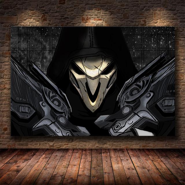 Overwatch Online Game Poster HD Canvas Painting Wall Art Modern Living Room Bedroom Boys Room Dormitory Game Room Cuadros Decor
