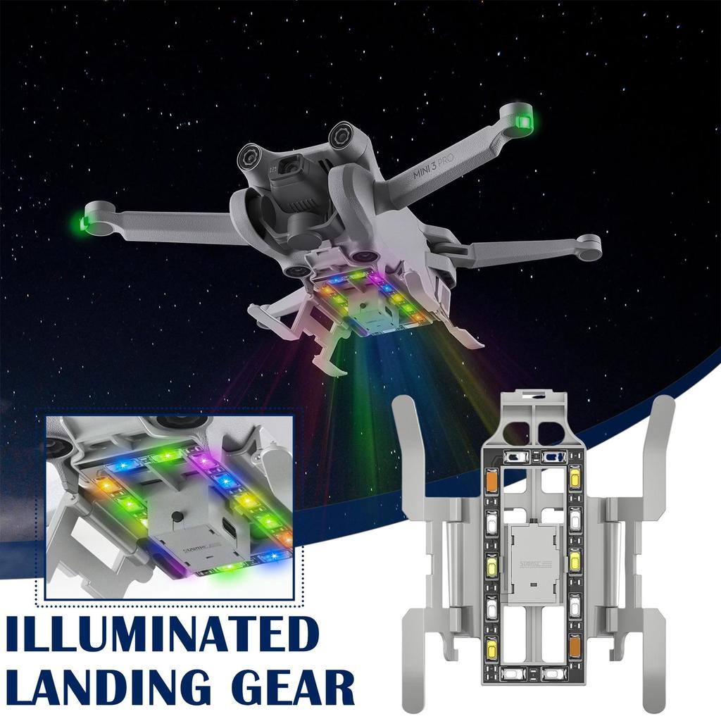 LED Flashing Light Landing Gear Foldable Heightening Drone Landing for Dji Flying Gear Tripod 3 Y0D6