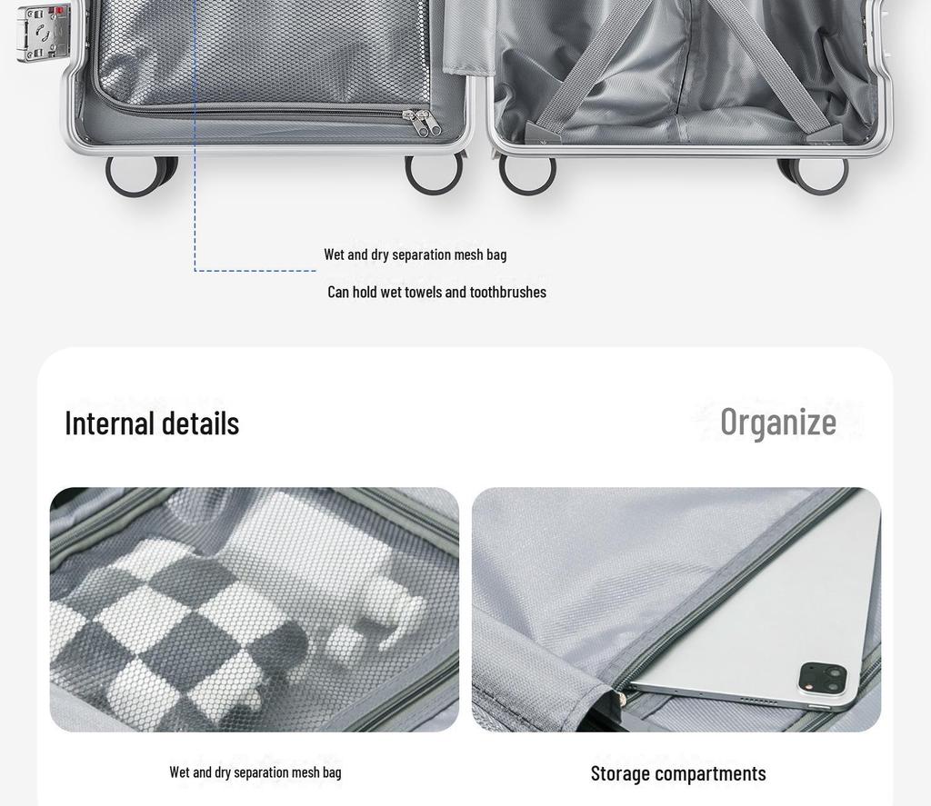 Yongsheng 20" Aluminum Frame Cabin Trolley with Anti-Fall Lock