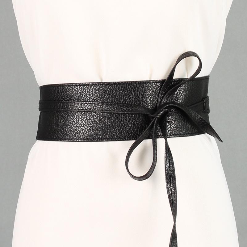 Ying Fina Women's PU Faux Leather Knot Belt - High Quality, Korean Style, Leisure Long Waist Belt