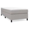 3144375 vidaXL Lit à sommier tapissier avec matelas Gris clair 80x200 cm Tissu