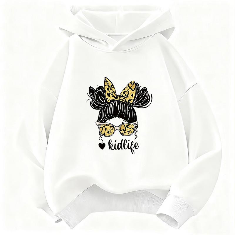 Leopard Print Kid Life Cute Hoodie Kids Children's Sweatshirt Cute Harajuku Hoody for Boys Girls Autumn Winter Casual Hoodies