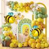 Daisy & Bee Themed Birthday Balloons and Photo Props Set for Kids