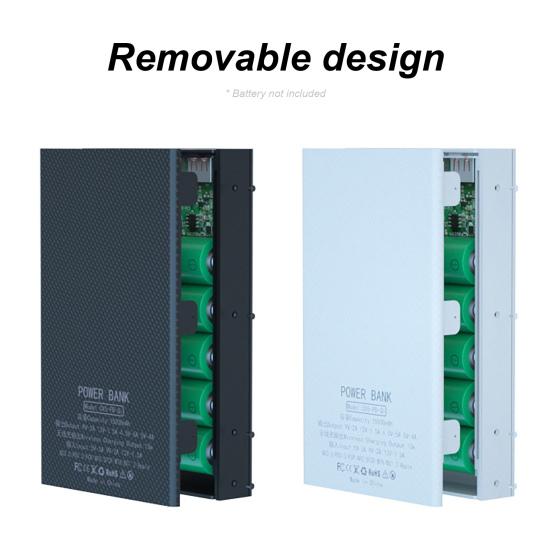 CX5 Powerbank Löstagbart DIY 5x18650 Fodral Lödfri QC Bärbart Laddarfodral